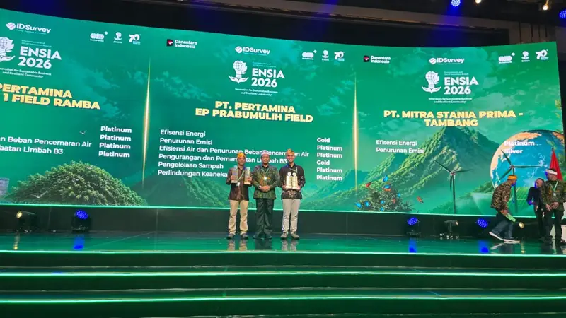 Dorong Operasi Hulu Migas Berkelanjutan, Pertamina EP Prabumulih Raih 6 Penghargaan di ENSIA 2026