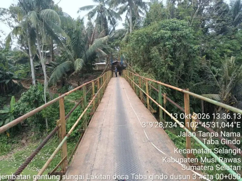 Fhoto Berita Jembatan Gantung Dusun 3 Taba Gindo Baru Tak Sesuai Fakta